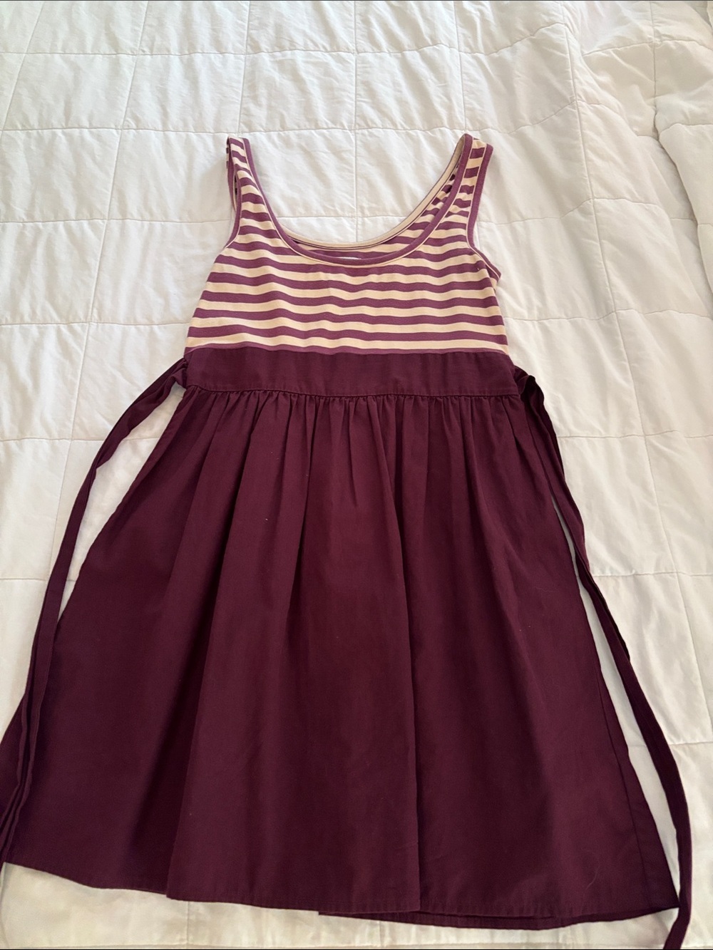 Anthropologie Kimchi Deep Purple eggplant Tank Dress Sz small fits XS